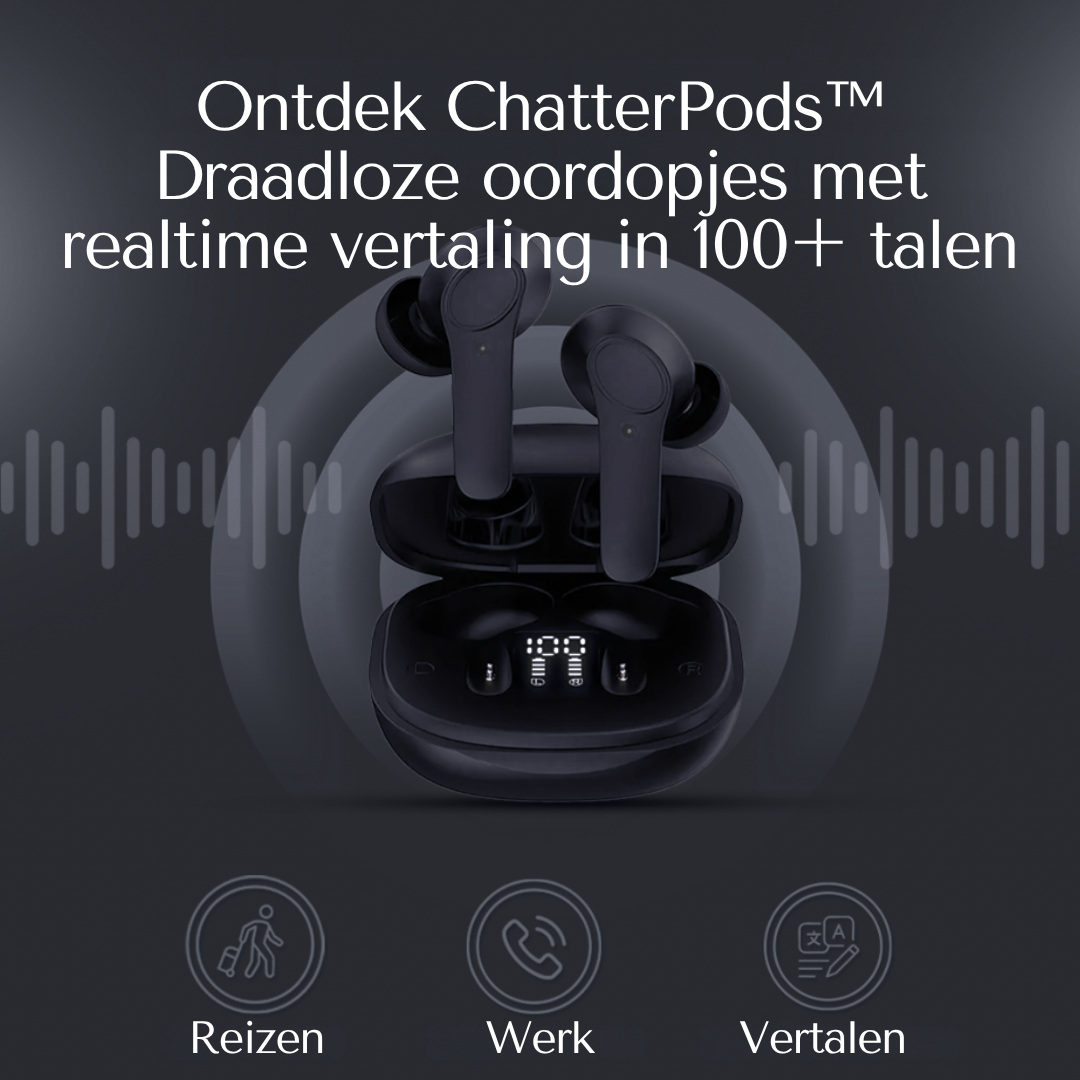 ChatterPods™: AI-vertaaloordopjes met directe vertaling!